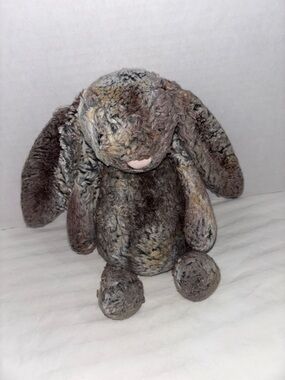 Jellycat  motley Gray Brown Plush Bunny